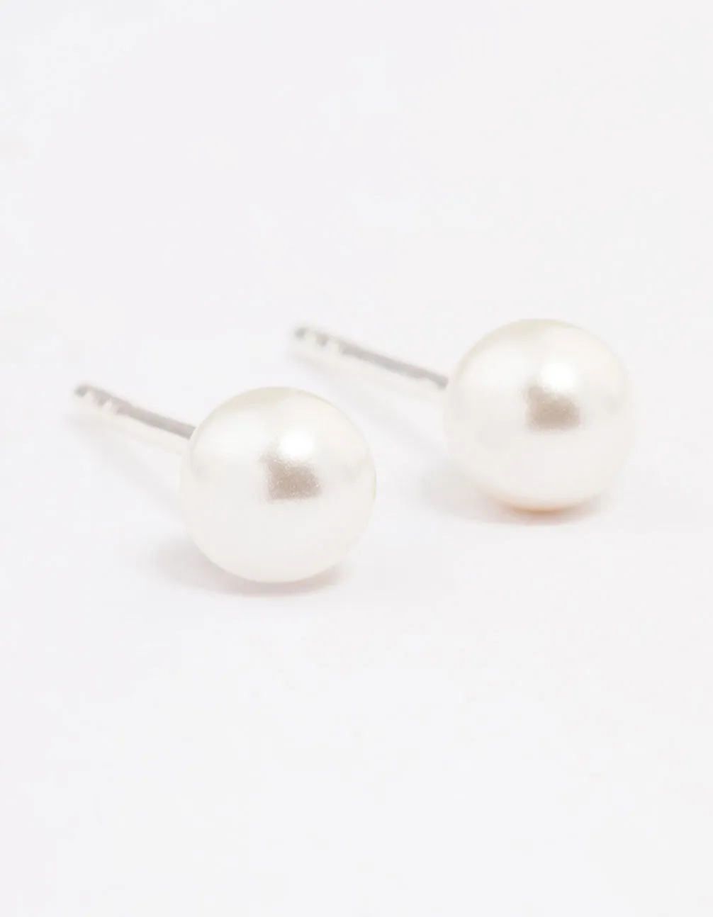 Sterling Silver Pearl Stud Earrings 5mm