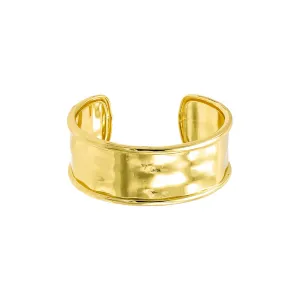 Super Wide Indented Bangle Bracelet