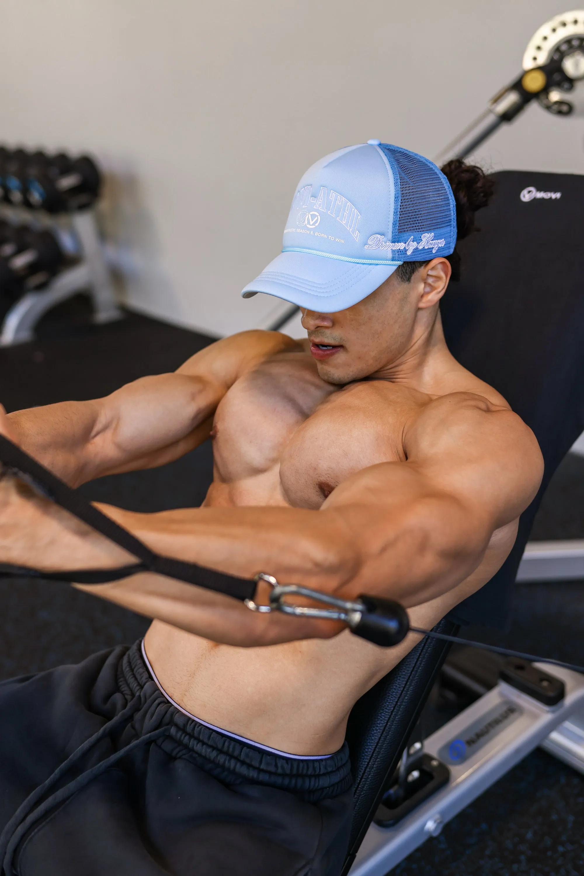 SZN 5 FOAM TRUCKER HAT - LIGHT BLUE