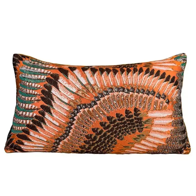 The Atlas Mountains Jacquard Throw Pillow Cover