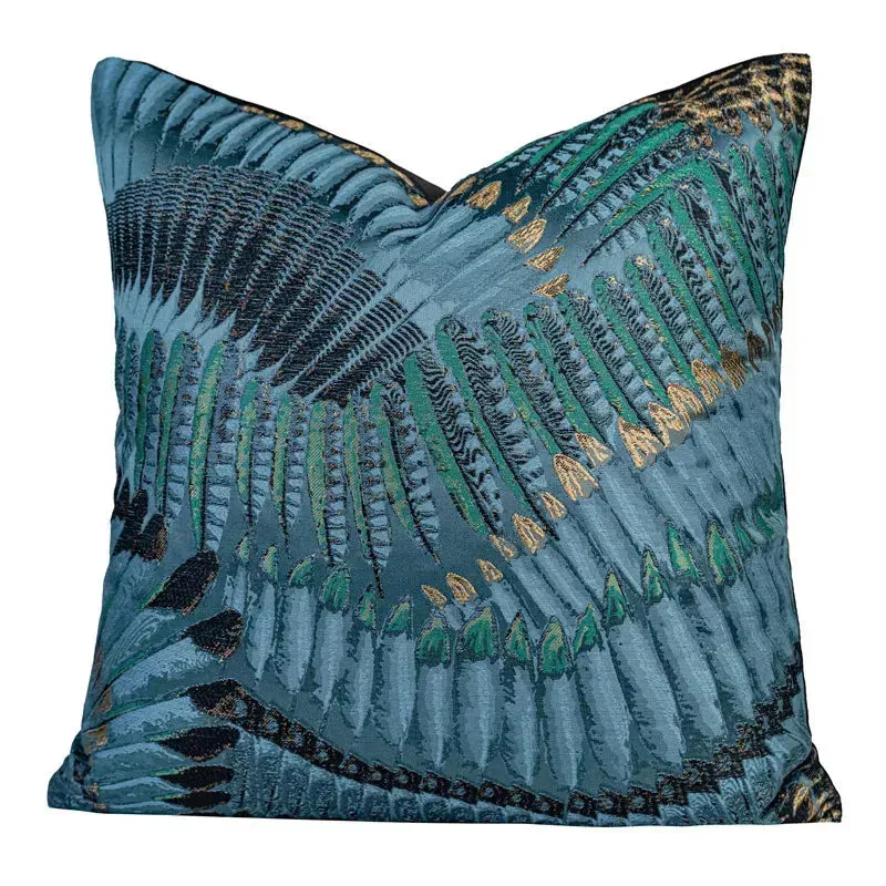 The Atlas Mountains Jacquard Throw Pillow Cover
