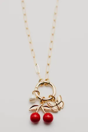 The Gretta Cherry Charm Necklace