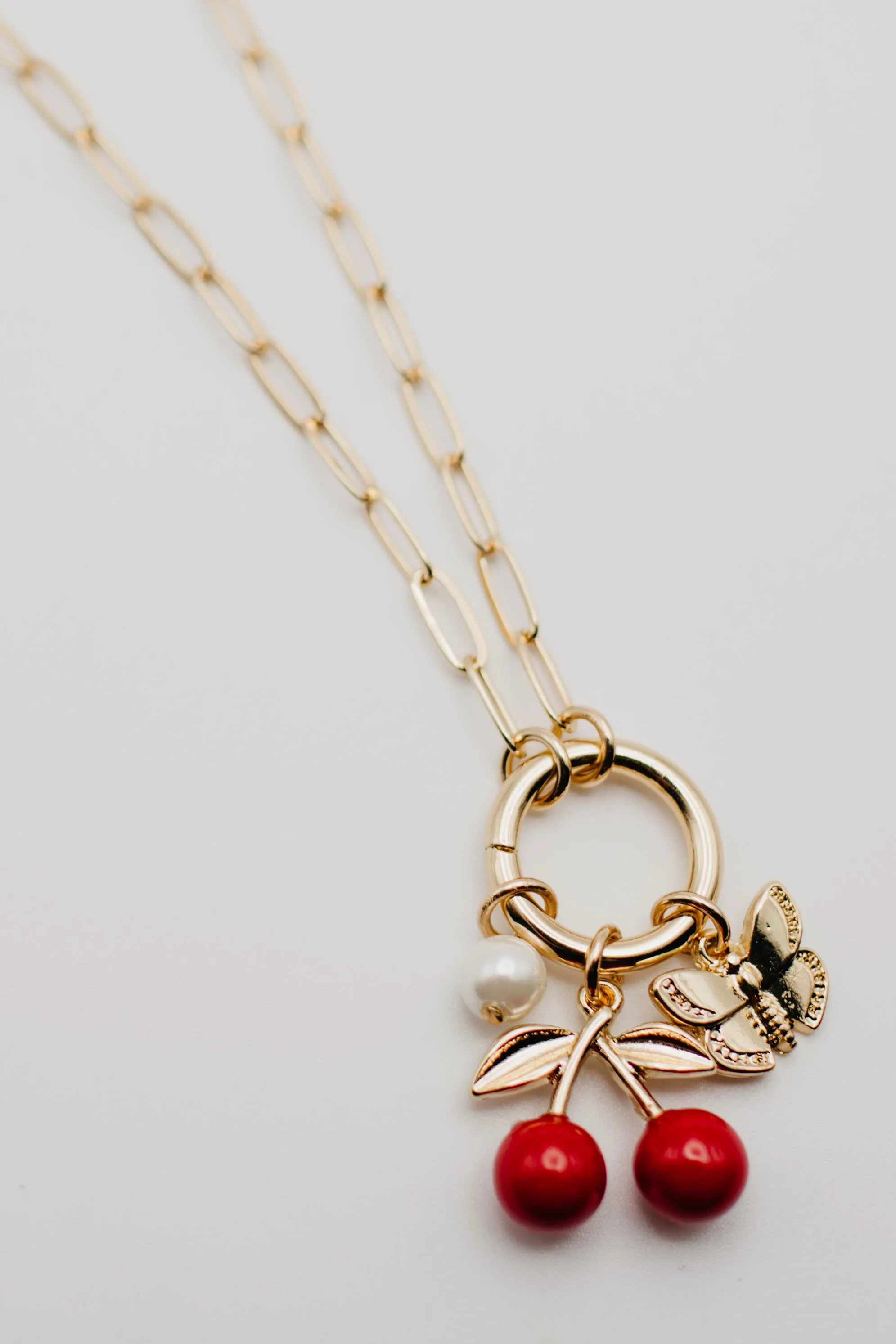 The Gretta Cherry Charm Necklace