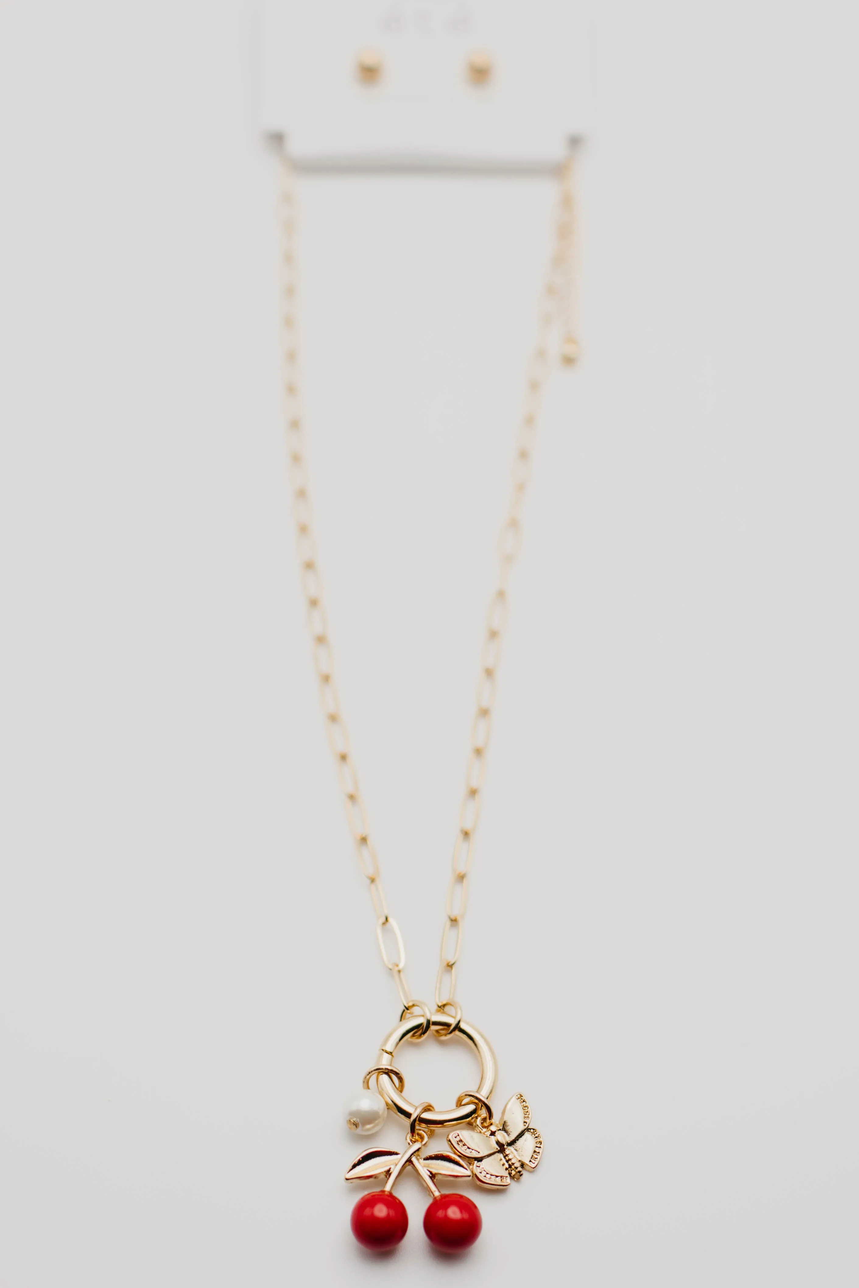 The Gretta Cherry Charm Necklace