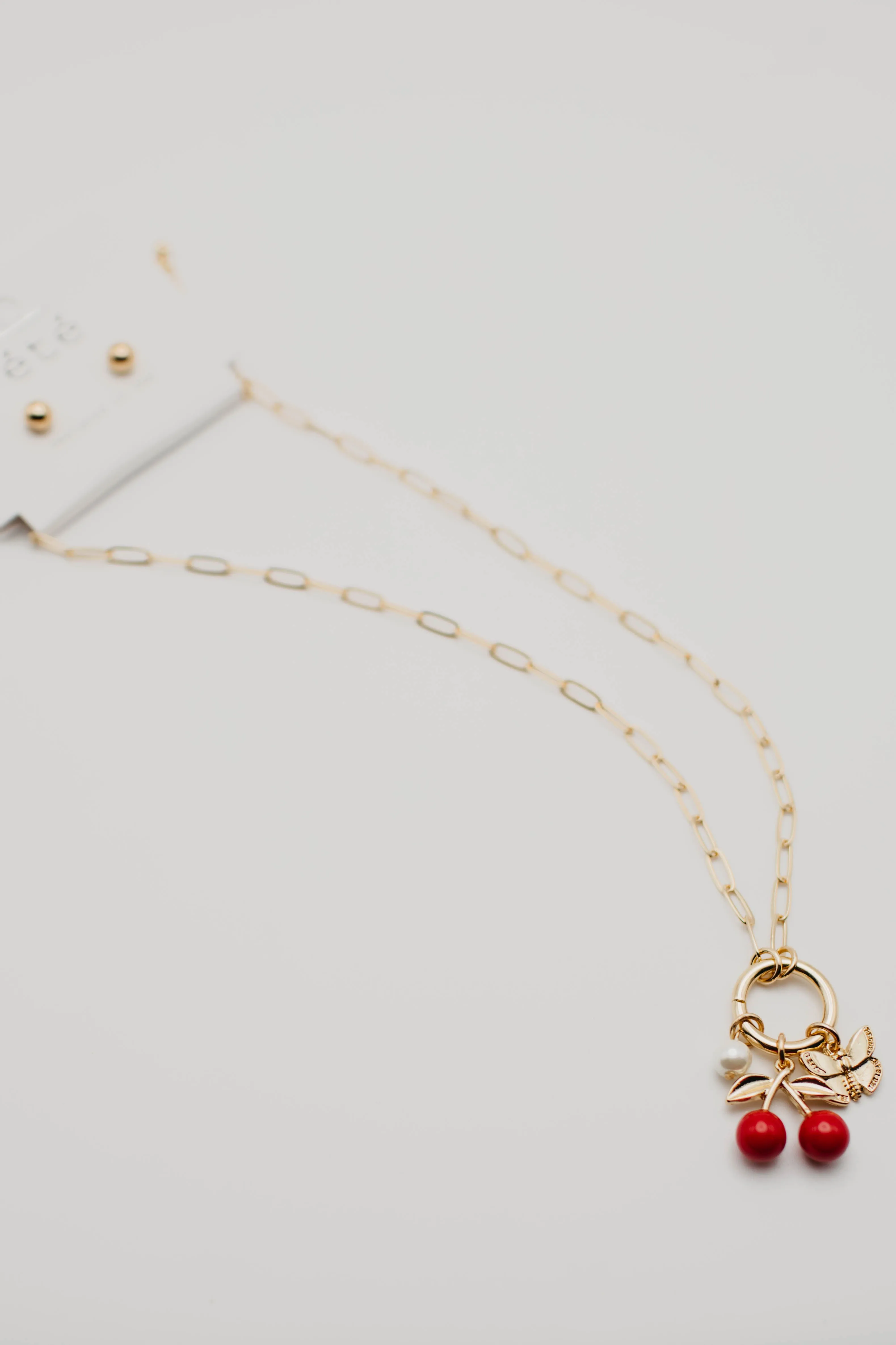 The Gretta Cherry Charm Necklace