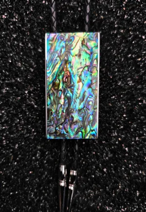 The Lasso (Paua Select Abalone Shell, Ebony Wood & Sterlium Plus Silver Bolo Tie)