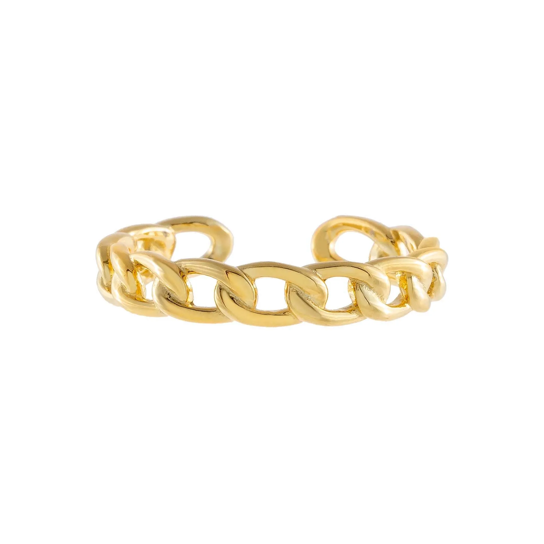 Thin Braided Chain Ring