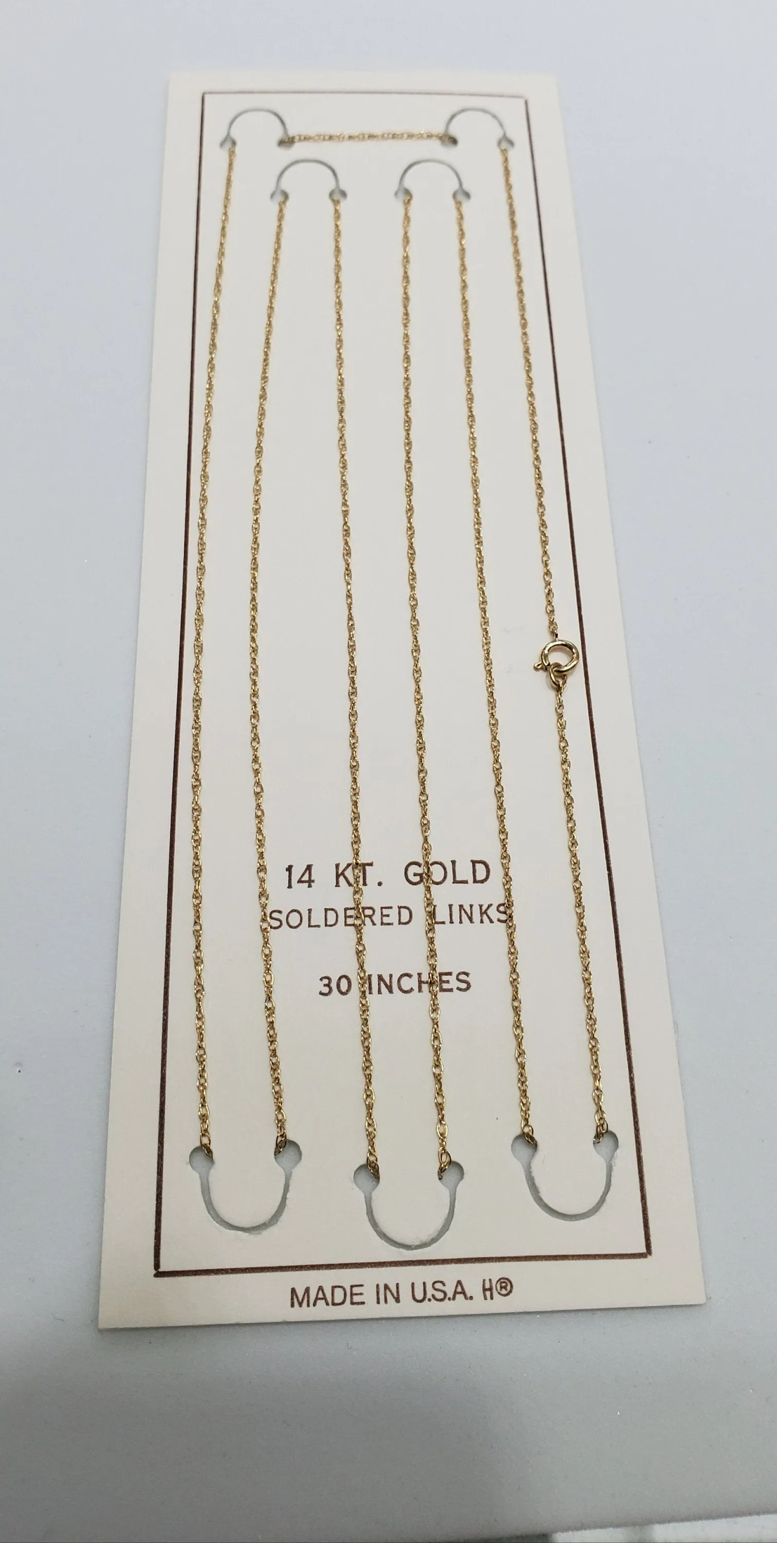 Thin Dainty Solid Gold Rope Chain .95mm 14k Yellow or Rose Gold
