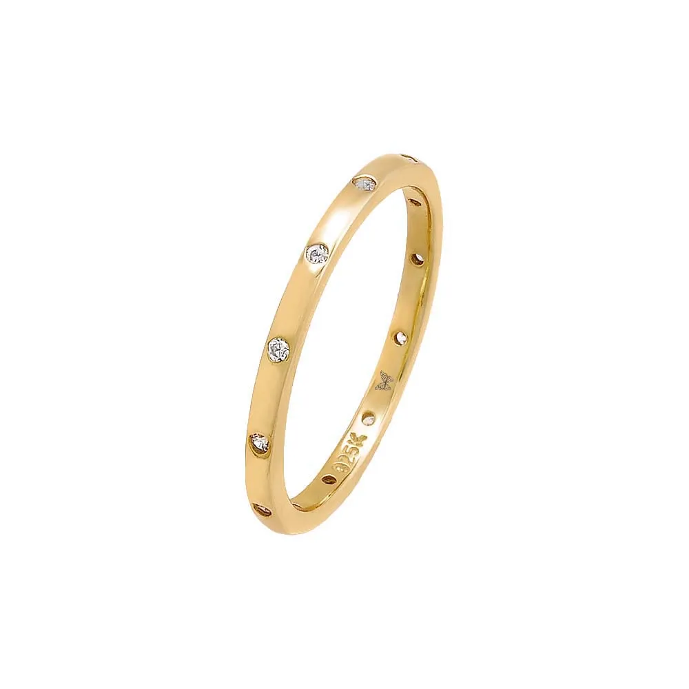 Thin Scattered CZ Eternity Ring