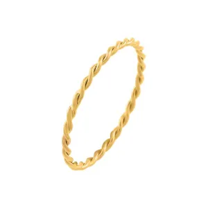 Thin Twisted Ring 14K