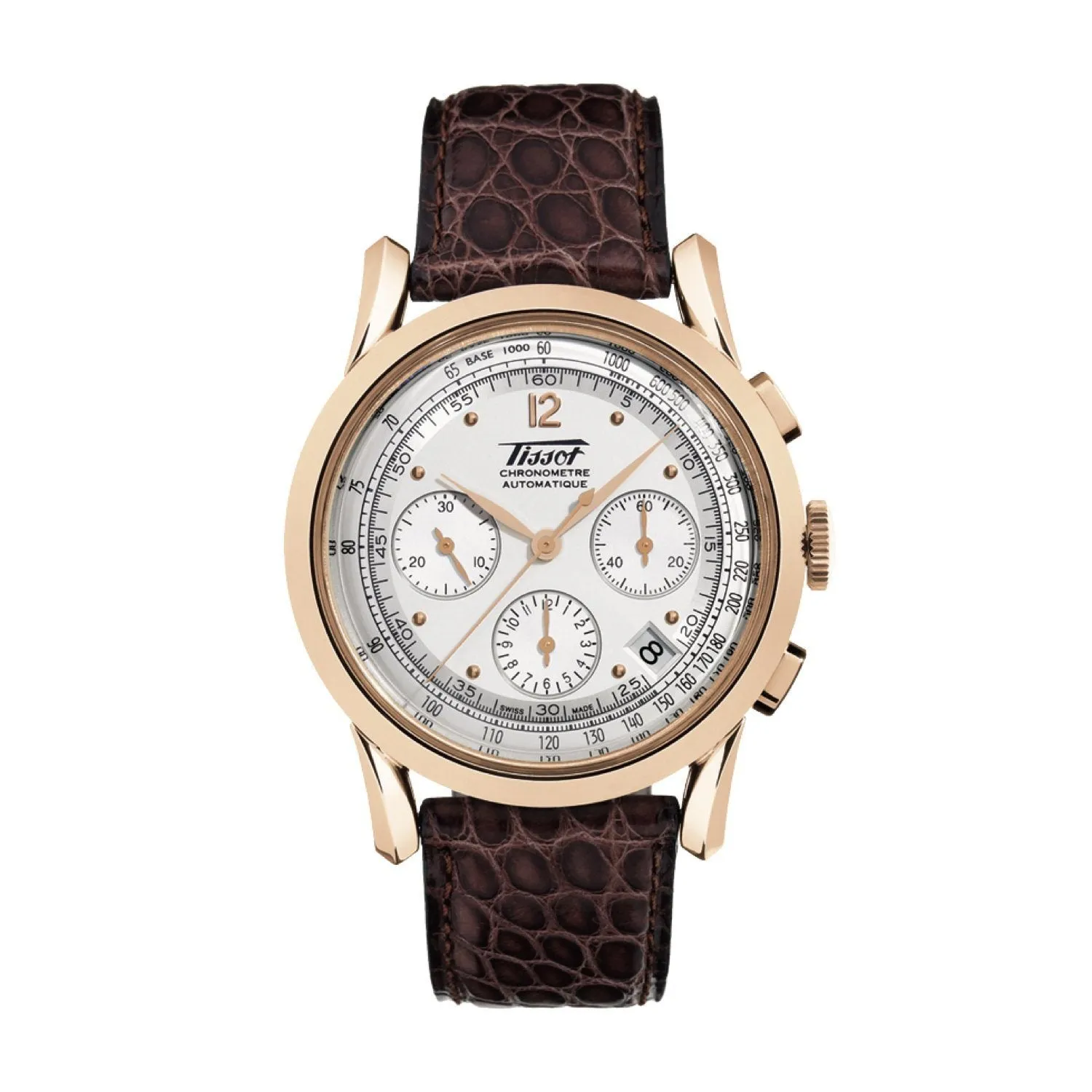 Tissot 20mm Heritage Brown Genuine Alligator Leather Strap