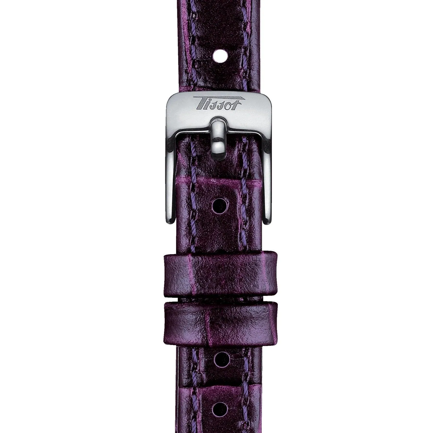 Tissot Women's Watch Heritage Port Small Lady 22x30mm Steel Quartz and purple leather T128.109.16.032.00