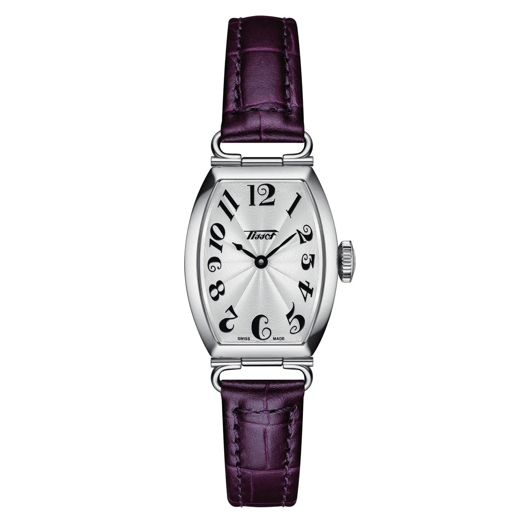 Tissot Women's Watch Heritage Port Small Lady 22x30mm Steel Quartz and purple leather T128.109.16.032.00