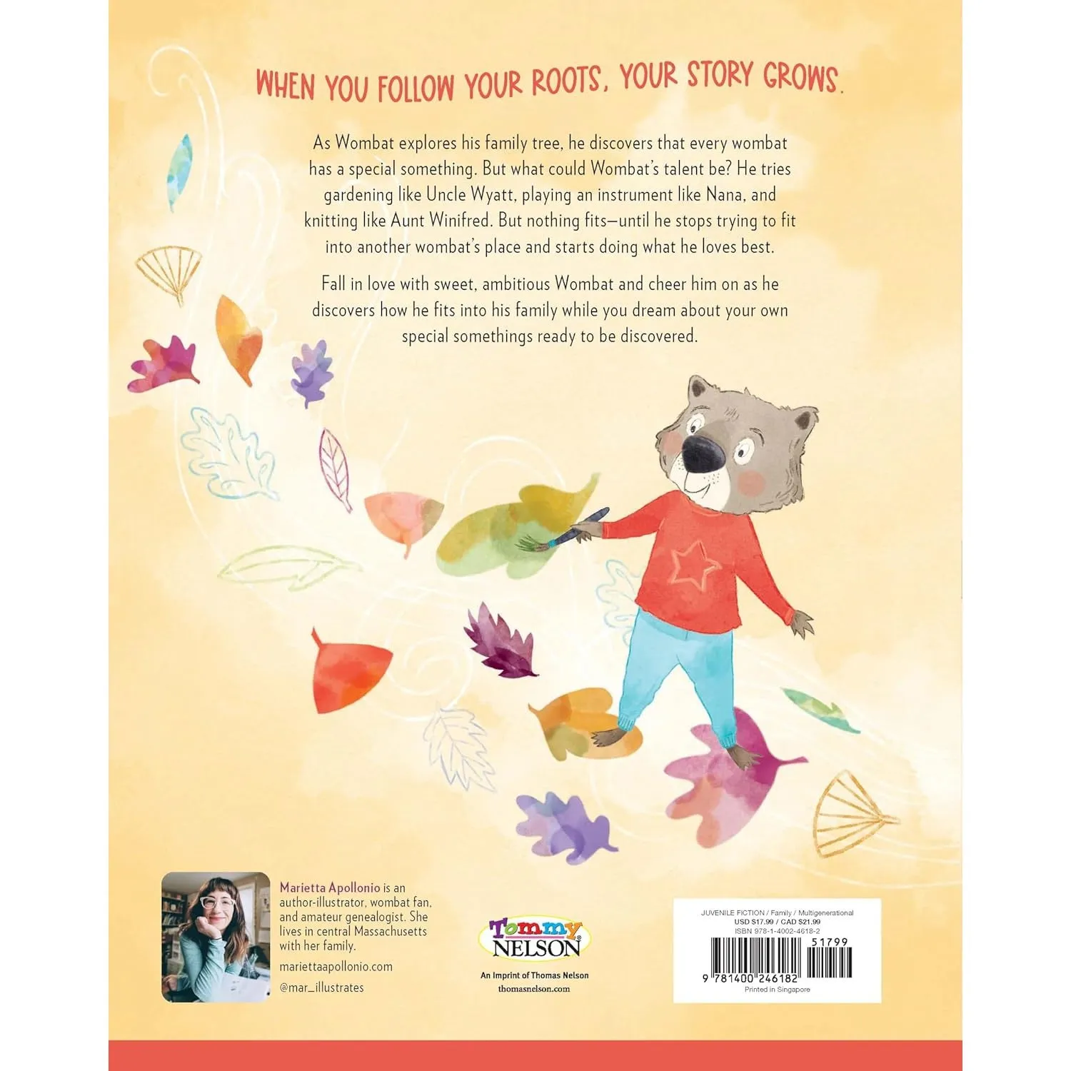 Tommy Nelson: Wombat and the Family Tree (Hardcover Book)
