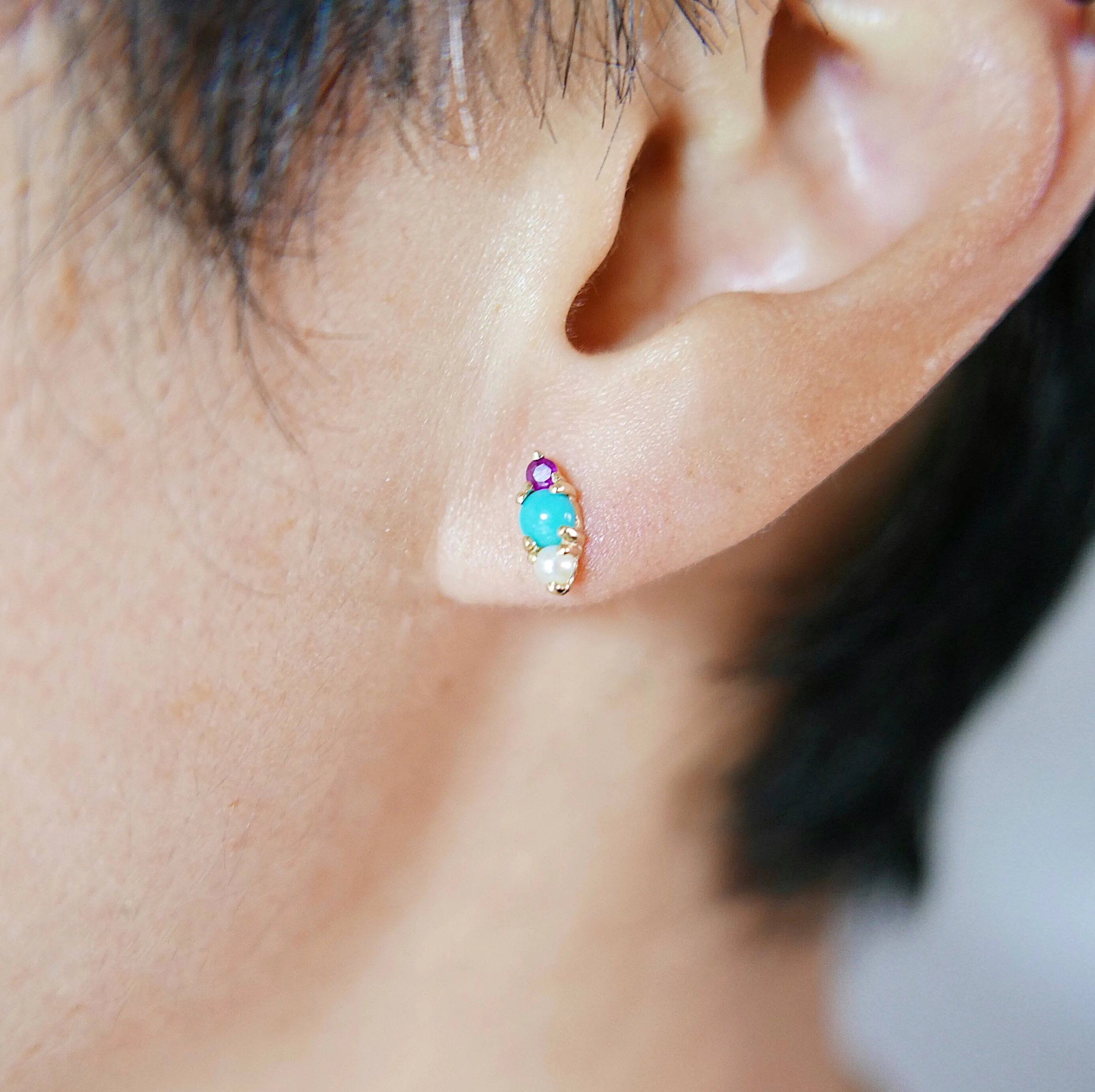 Trio Turquoise Earring