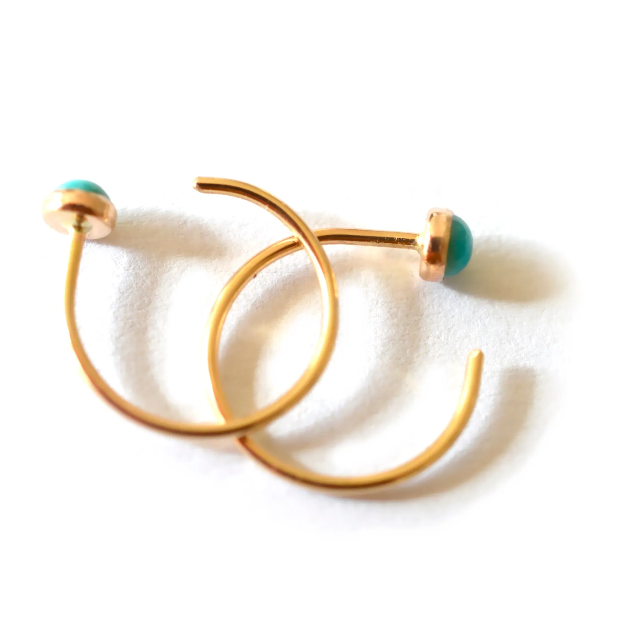 Turquoise Ear Huggers