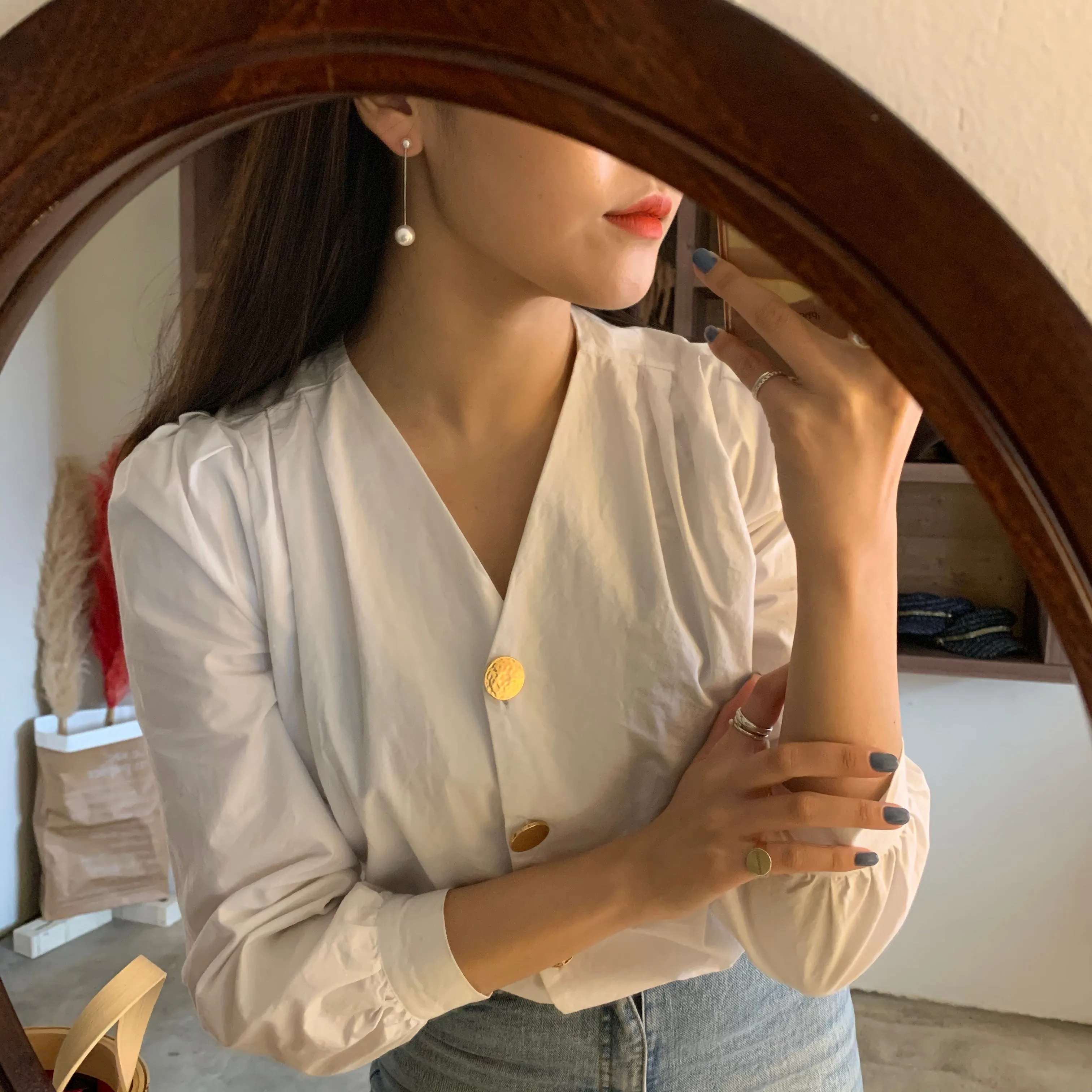 Two-In-One Dainty Pearl Dangle earrings