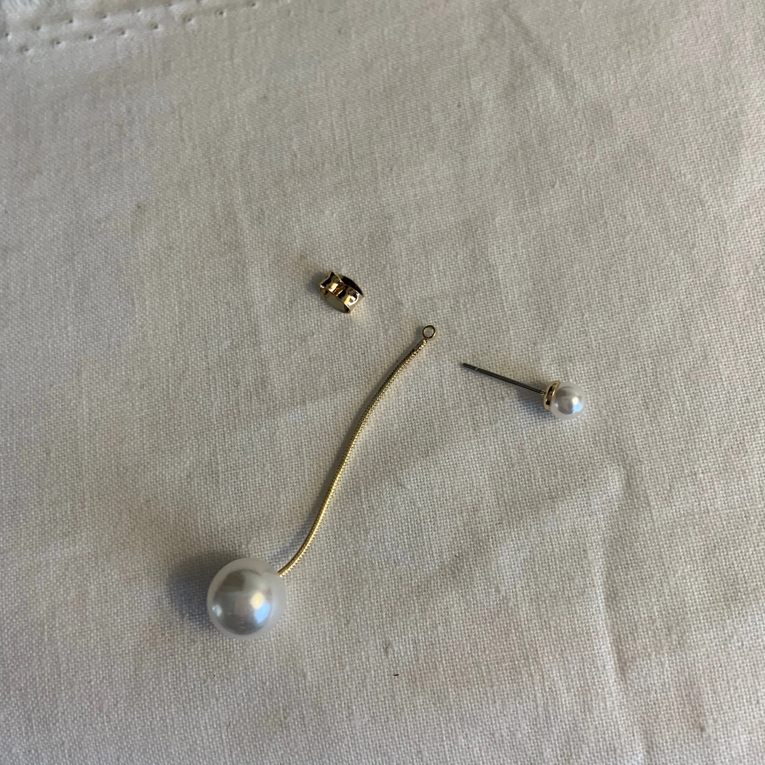 Two-In-One Dainty Pearl Dangle earrings