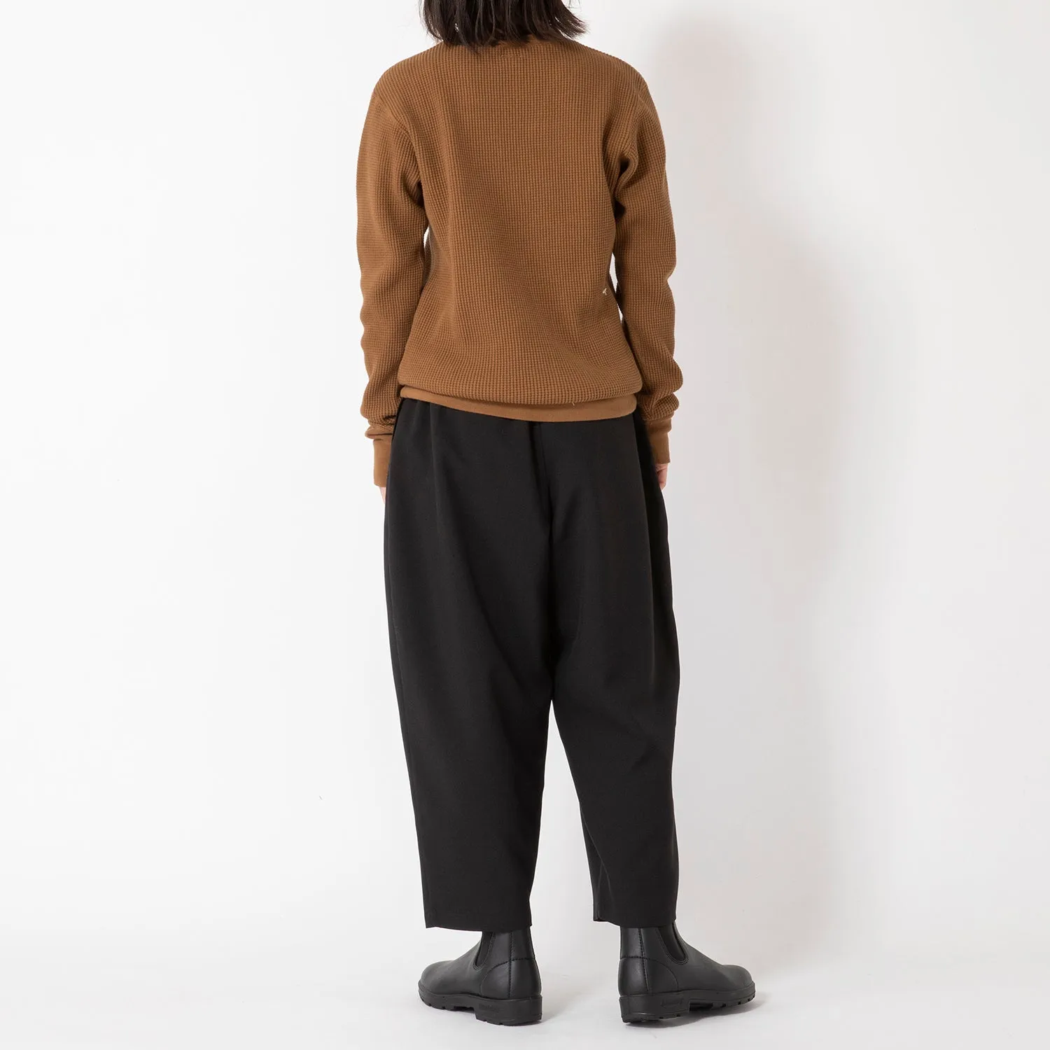 uncinq | アンサンク　Melange Ox Wide Tuck Easy Pants