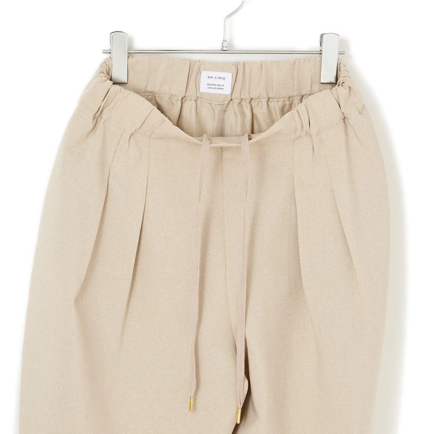 uncinq | アンサンク　Melange Ox Wide Tuck Easy Pants
