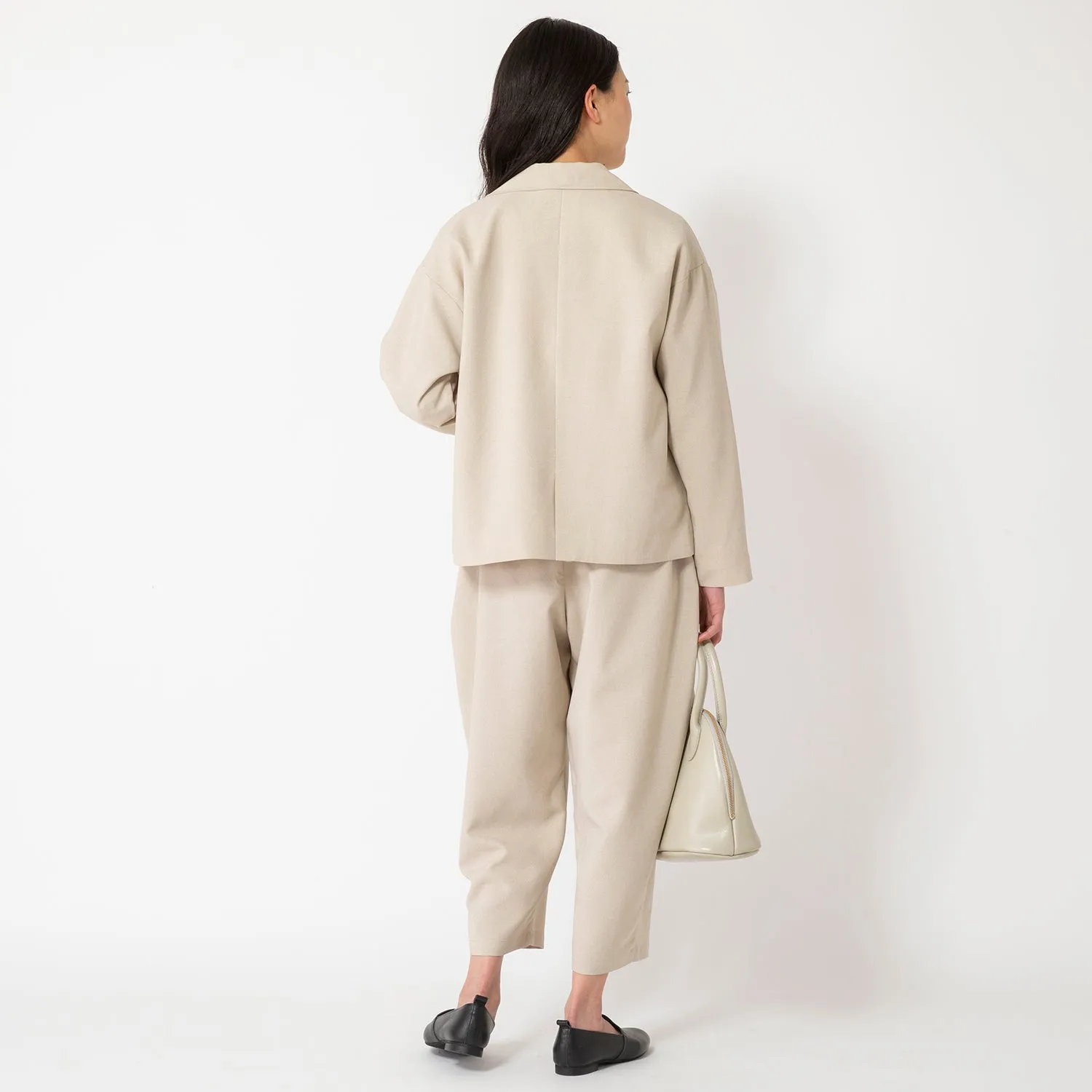 uncinq | アンサンク　Melange Ox Wide Tuck Easy Pants