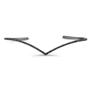 Victorious Black Diamond Cuff Black Rhodium