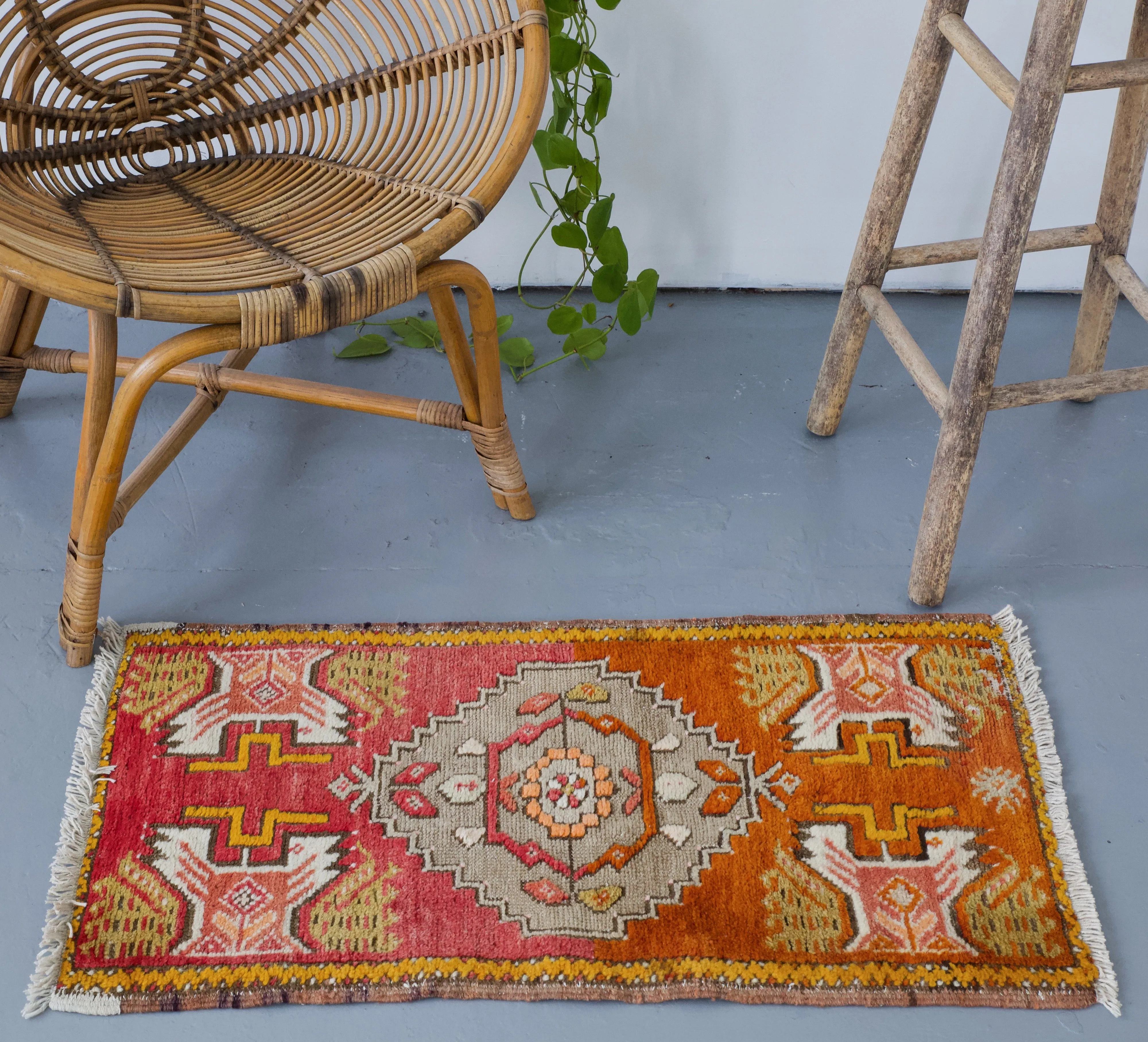 Vintage Mini Turkish Rug