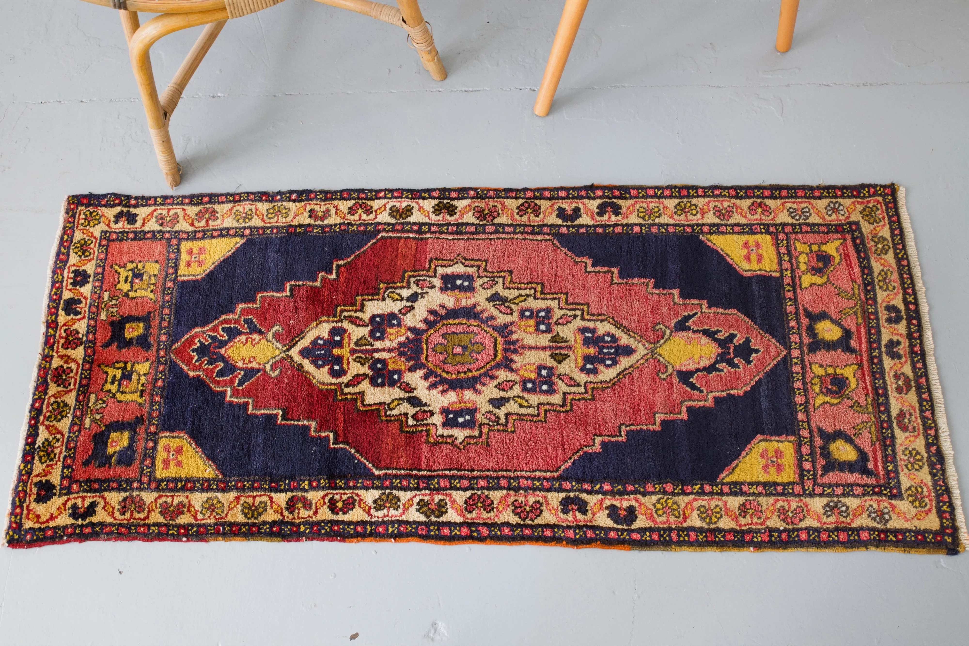 Vintage Mini Turkish Rug