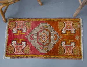 Vintage Mini Turkish Rug
