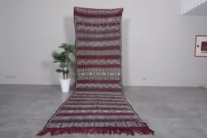 Vintage Moroccan Kilim Runner Rug – 3.9 x 12 ft Handwoven Wool Carpet
