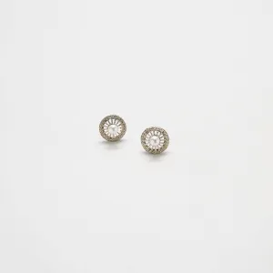 Vintage Silver and Pearl Stud Earrings