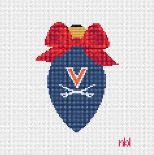 Virginia Christmas Bow Light Bulb