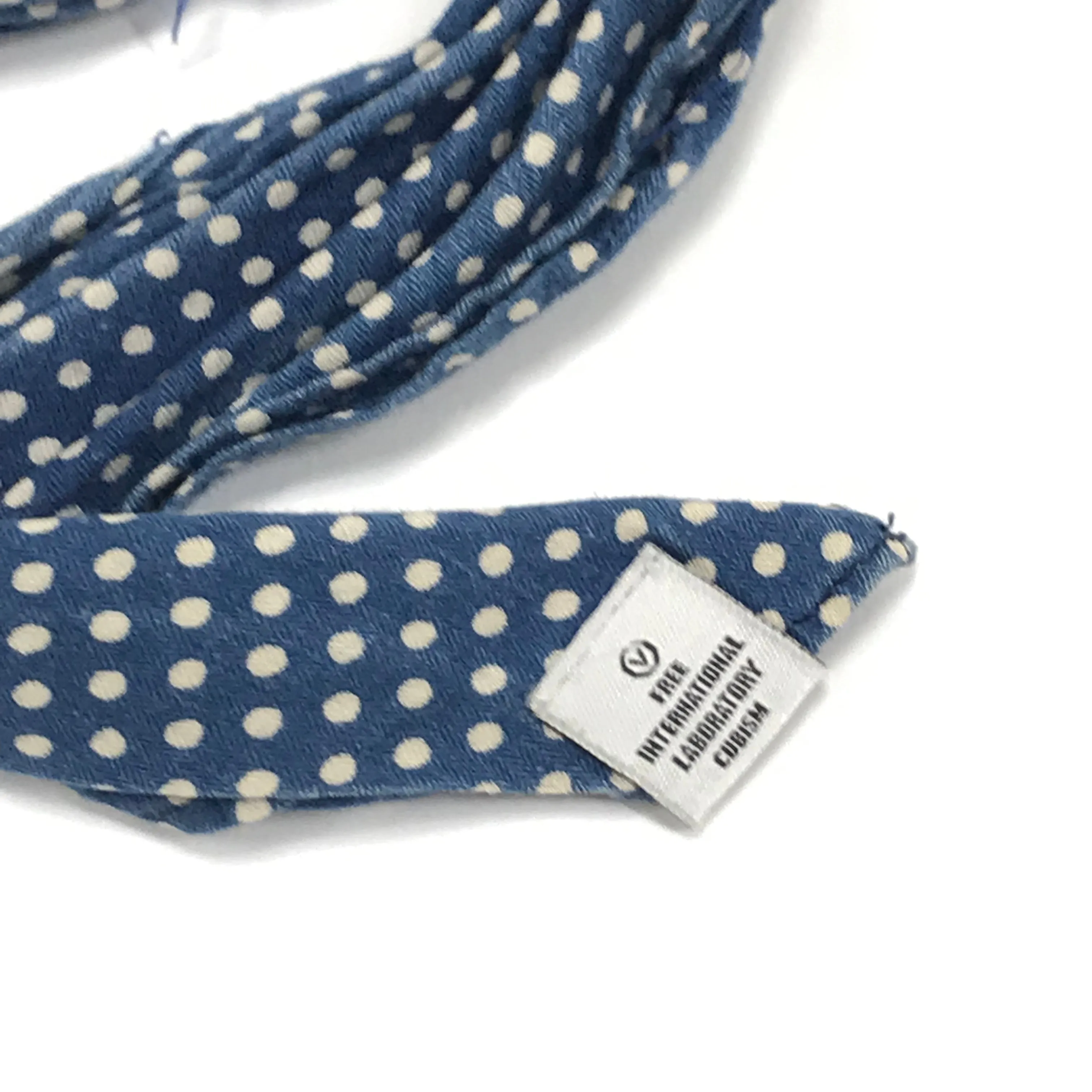 Visvim 14SS Bandana Belt Dots (Mini Herringbone) Blue