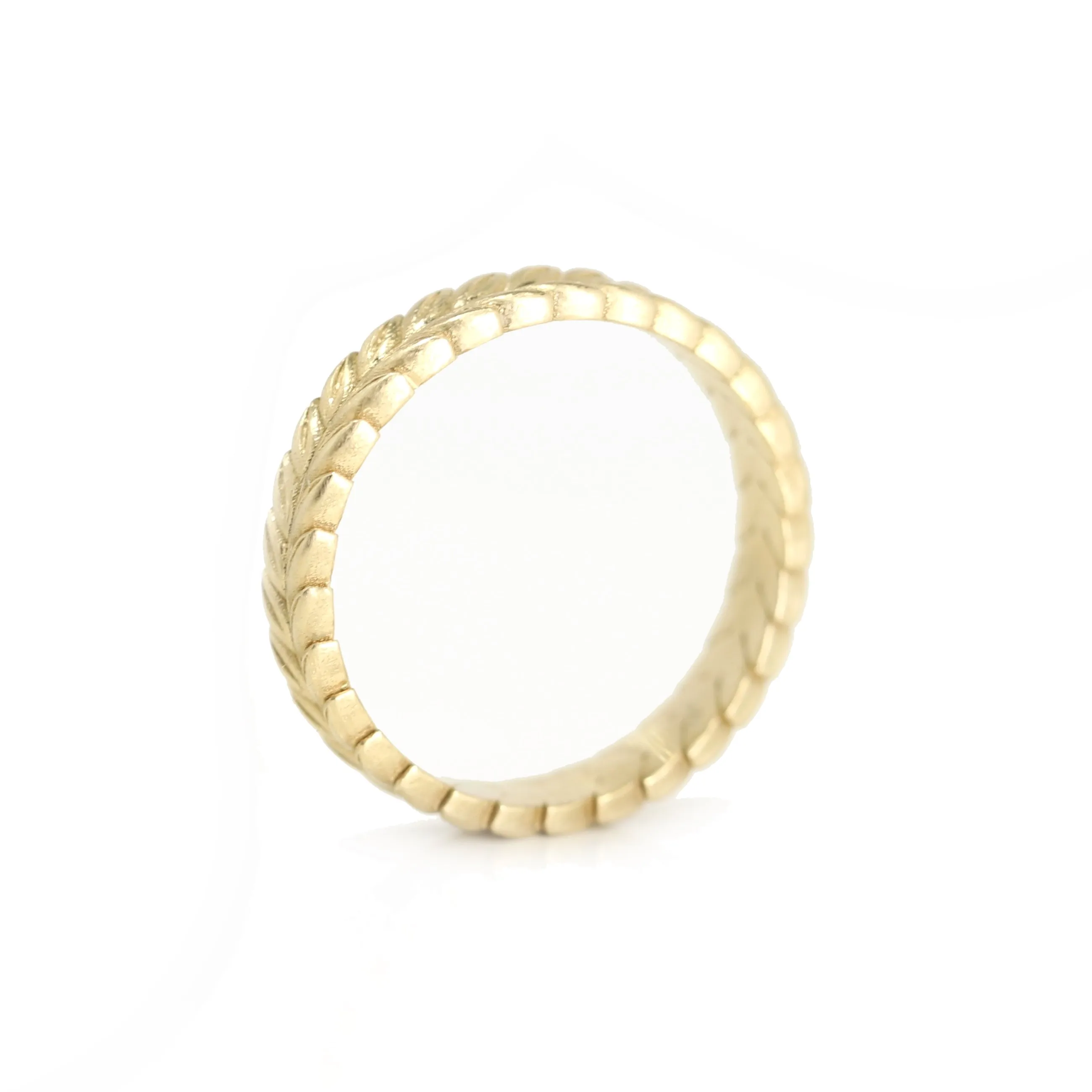 Wheat Carved Eternity Band