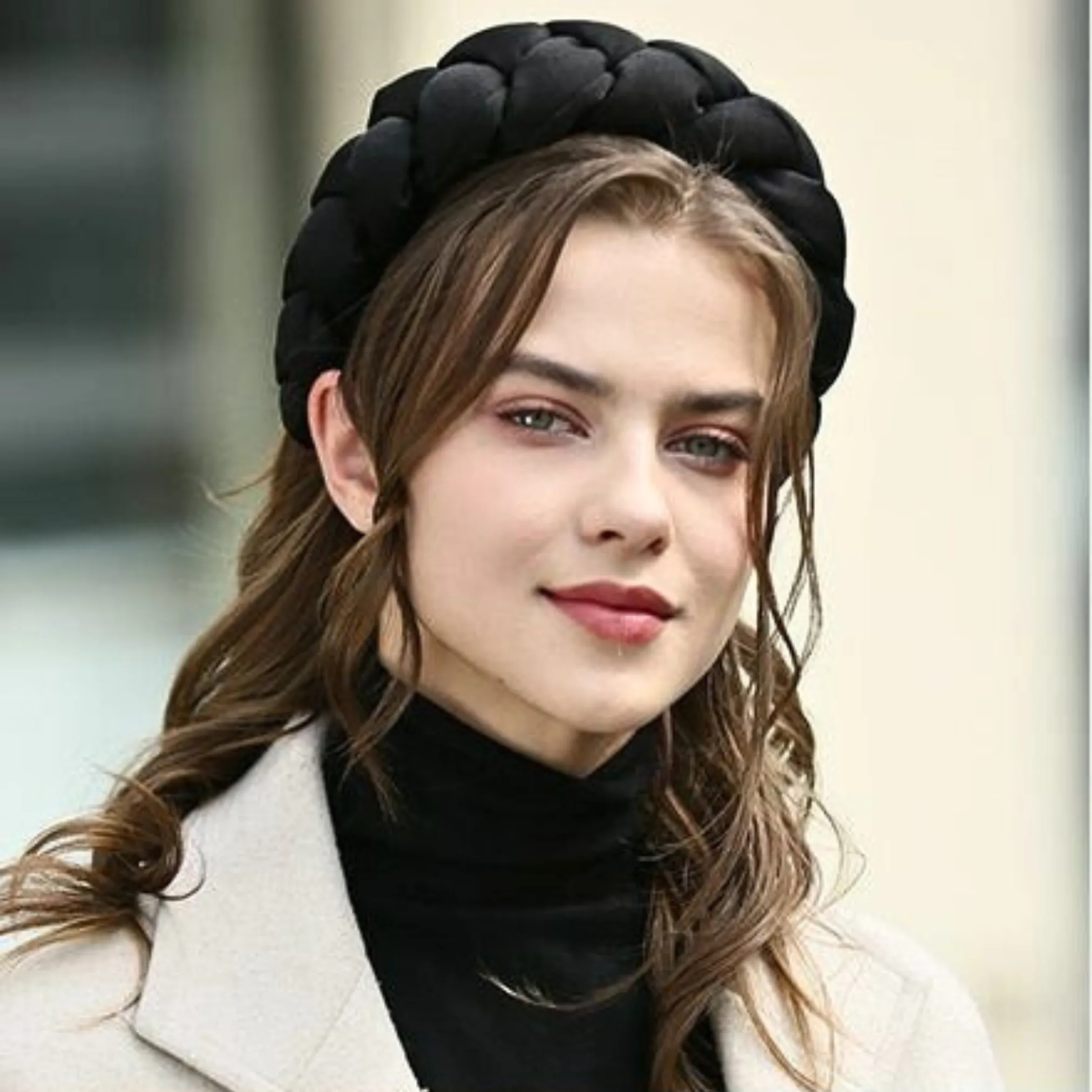 White Braided Mesh Headband