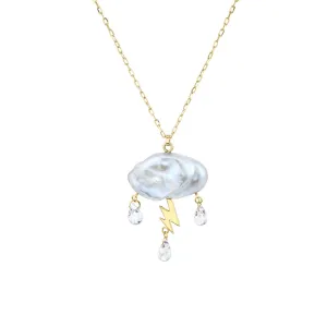 White Storm Cloud Necklace