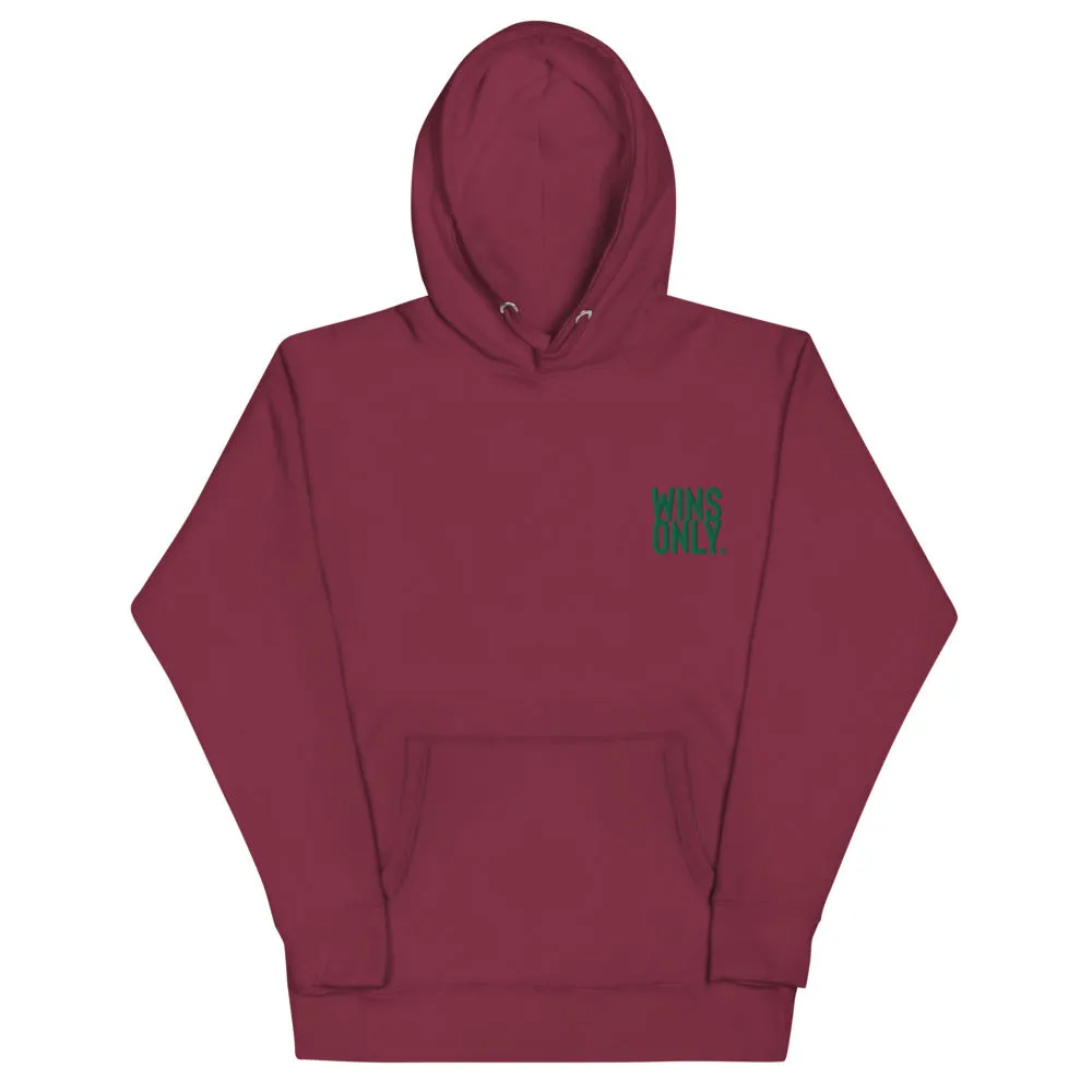 WinsOnly BOLD “Go Green” Embroidered  Unisex Hoodie