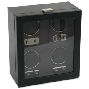 WOLF Heritage 4 Piece Watch Winder with Cover