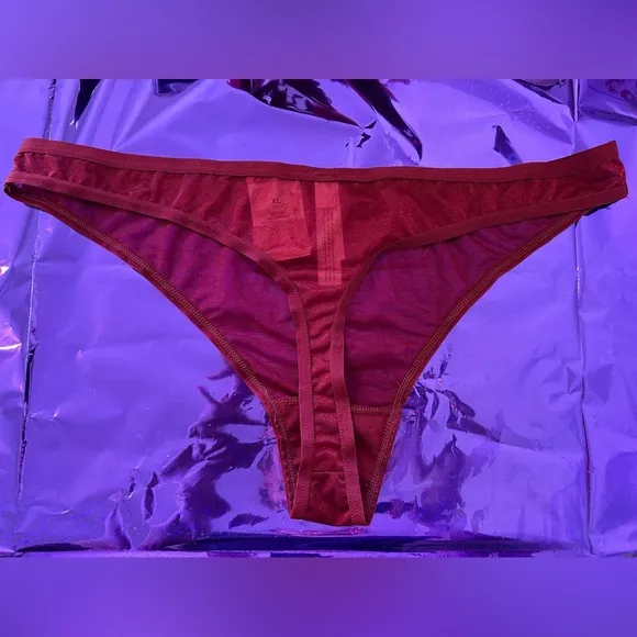 Women’s Mesh Unlined Demi Coverage Underwire Bra &amp; Panty Set | 40D | XL | PINK