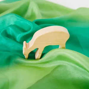 Wooden Deer Figure