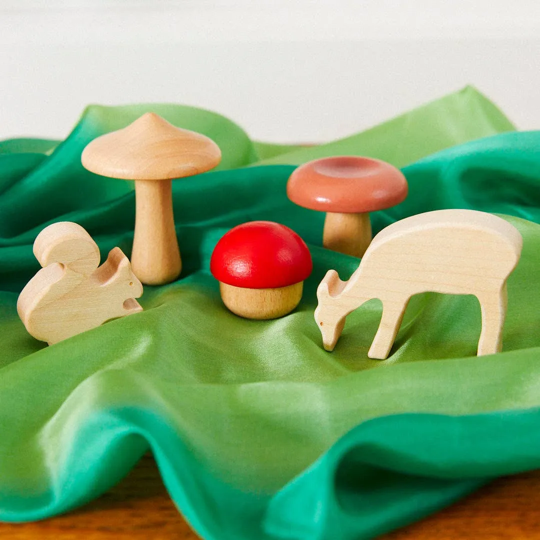 Wooden Deer Figure