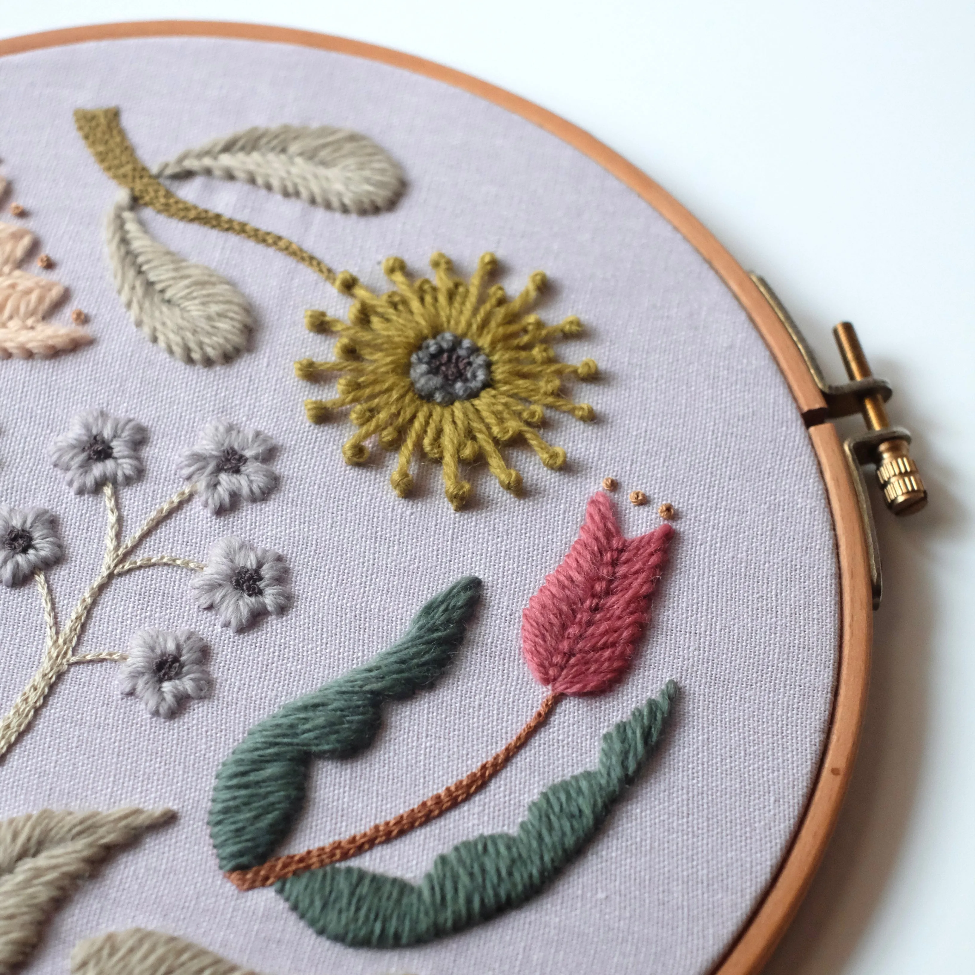 Wool Berry and Flowers - PDF Pattern