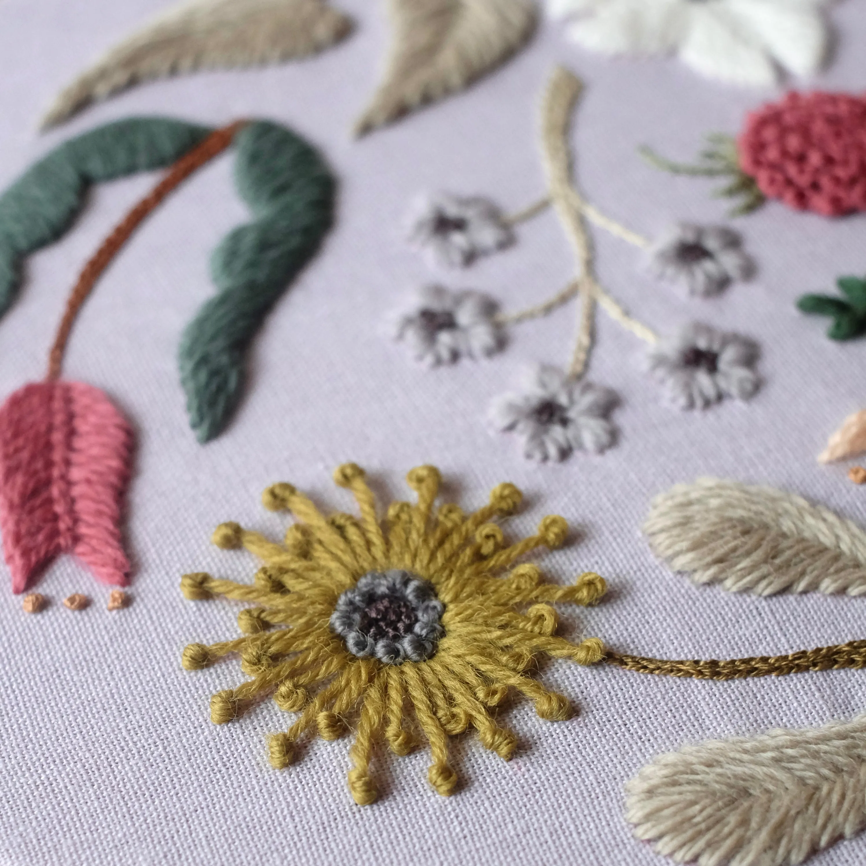 Wool Berry and Flowers - PDF Pattern