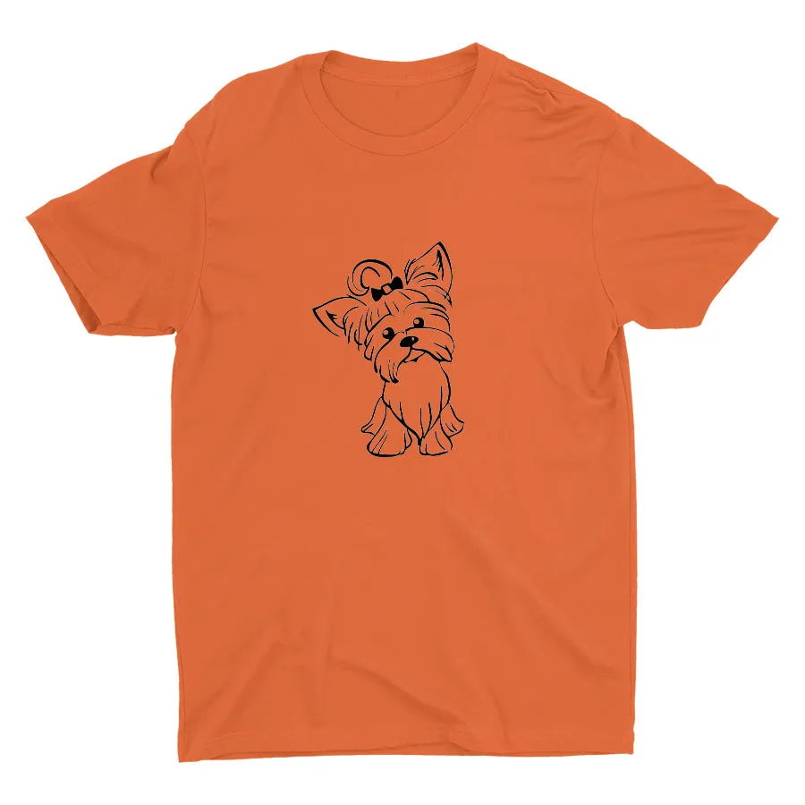 Yorkshire Terrier Pup Doggy  Cotton Tee