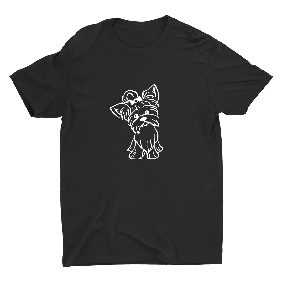 Yorkshire Terrier Pup Doggy  Cotton Tee