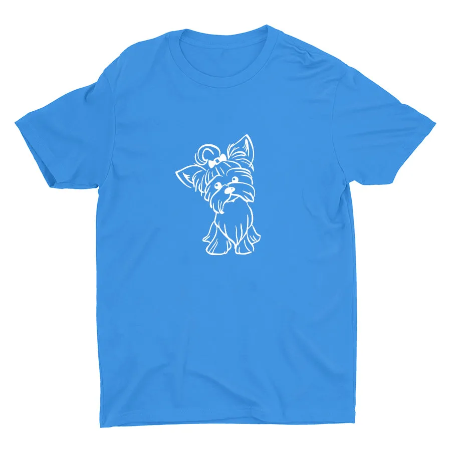 Yorkshire Terrier Pup Doggy  Cotton Tee