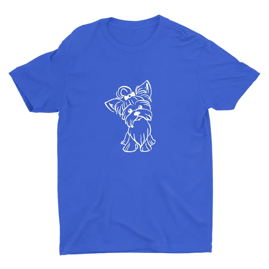 Yorkshire Terrier Pup Doggy  Cotton Tee