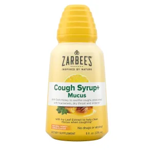 Zarbee's Adult Cough Syrup   Mucus with Honey, Ivy Leaf, Natural Honey Lemon Flavor